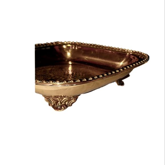 Brass Footed Bowl / Dish / Tray - Picture 6 of 7